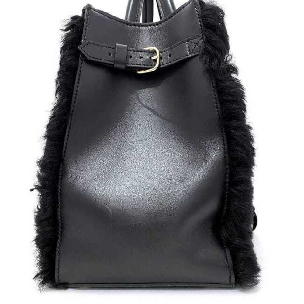 Balenciaga Bag Black Leather Fur Sheepskin Handbag Shoulder Tote Zipper - Picture 5 of 10